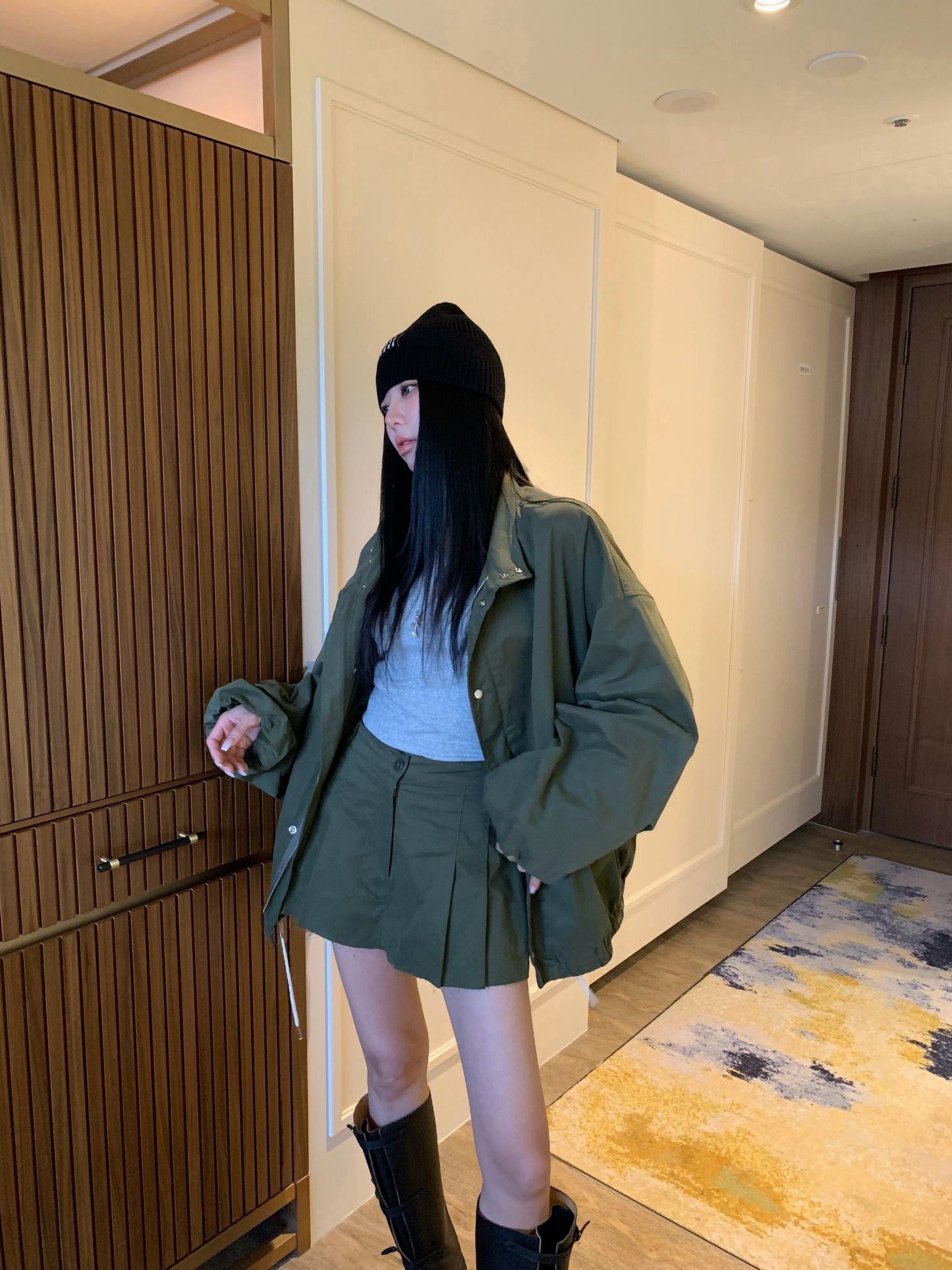 軍裝抽繩立領外套